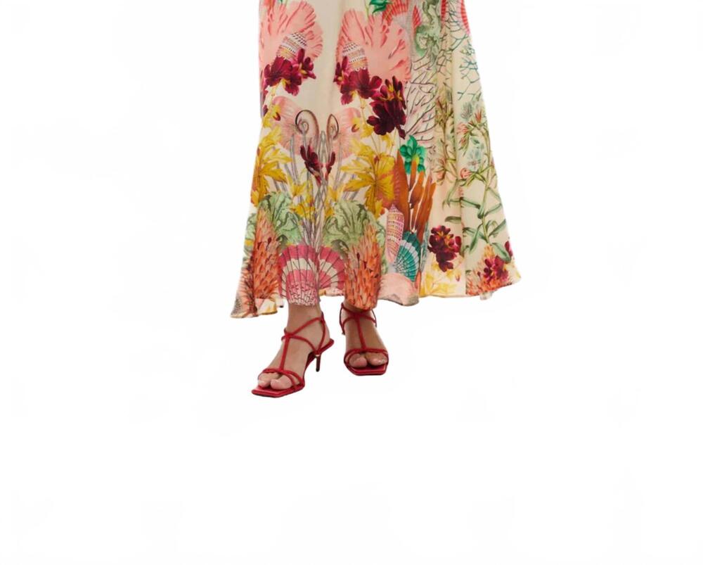 NEW CAROLINA K star maxi dress in sea elements